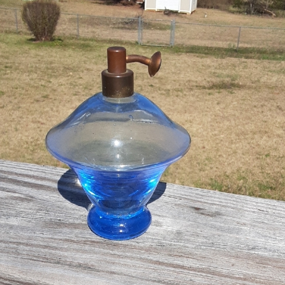 Blue Glass Soap Dispenser